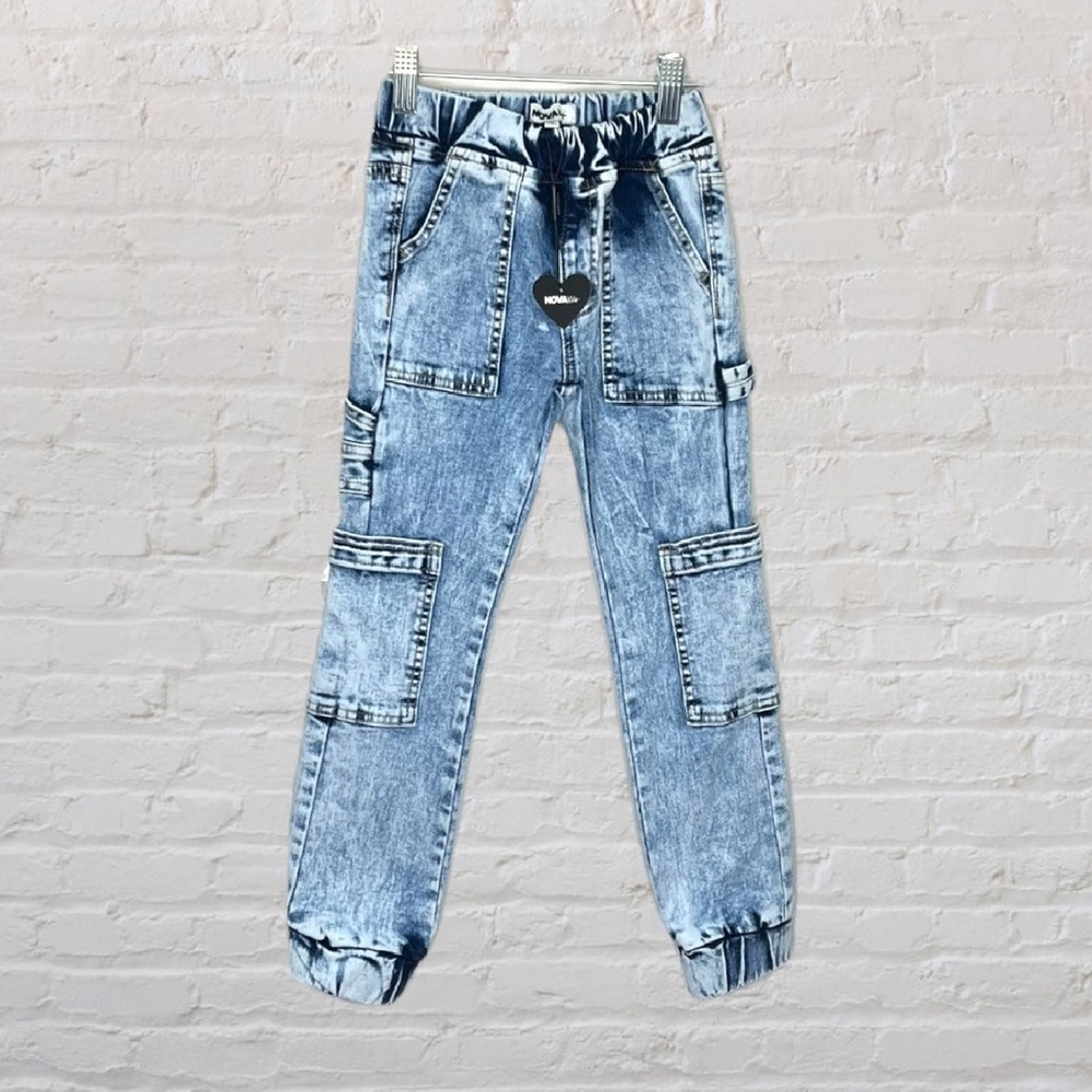 Nova Kids Acid Wash Skinny Jogger Jeans